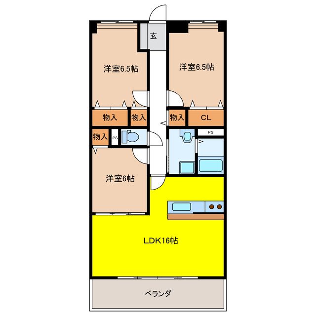 岐阜市 6階建 築23年の間取り写真