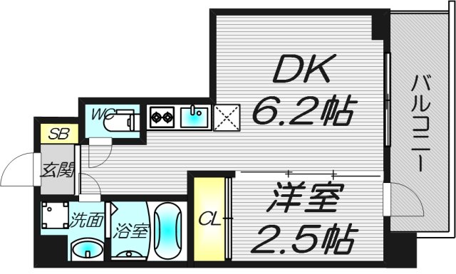 地下鉄堺筋線 天神橋筋六丁目駅 徒歩2分 11階建 築3年の間取り写真