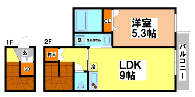 ＪＲ中央線 吉祥寺駅 徒歩10分 2階建 築3年の間取り写真