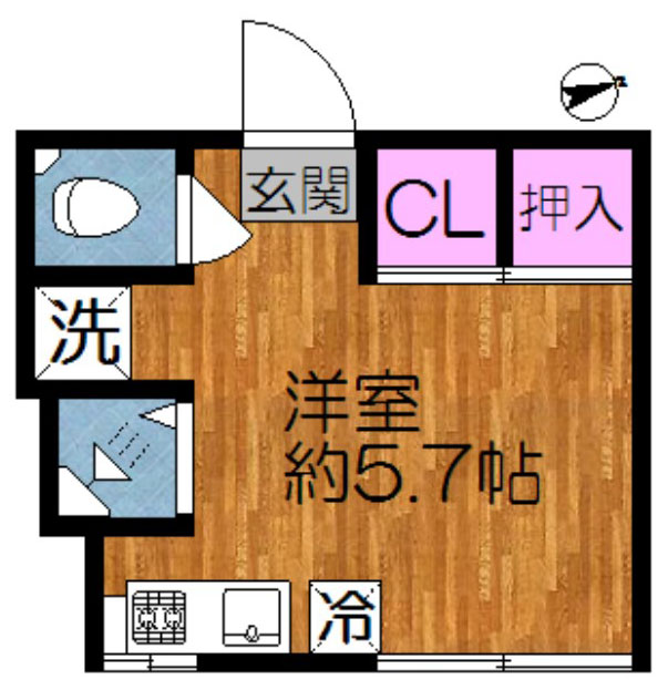 荒川区東尾久のアパートの間取り