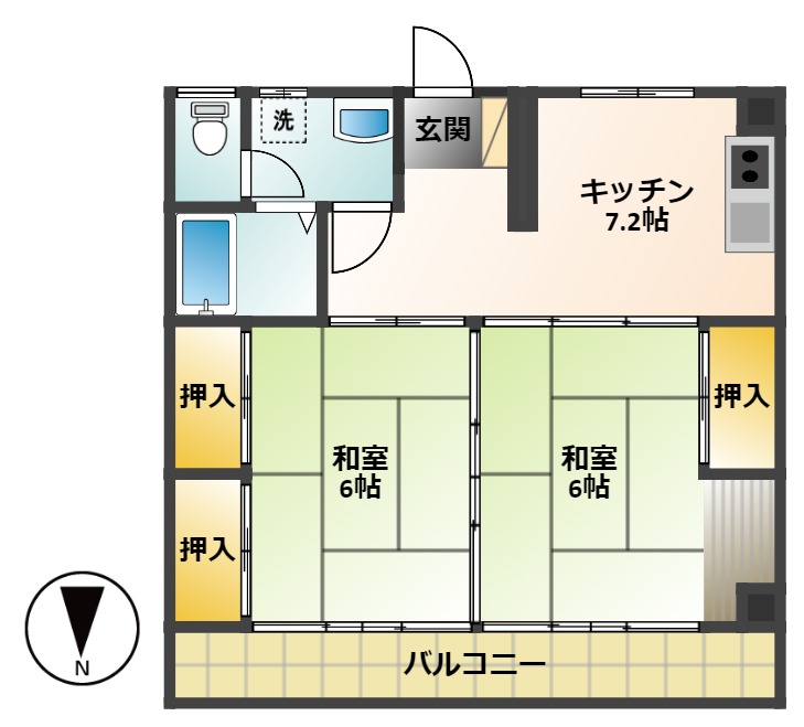 コーポ城東の間取り