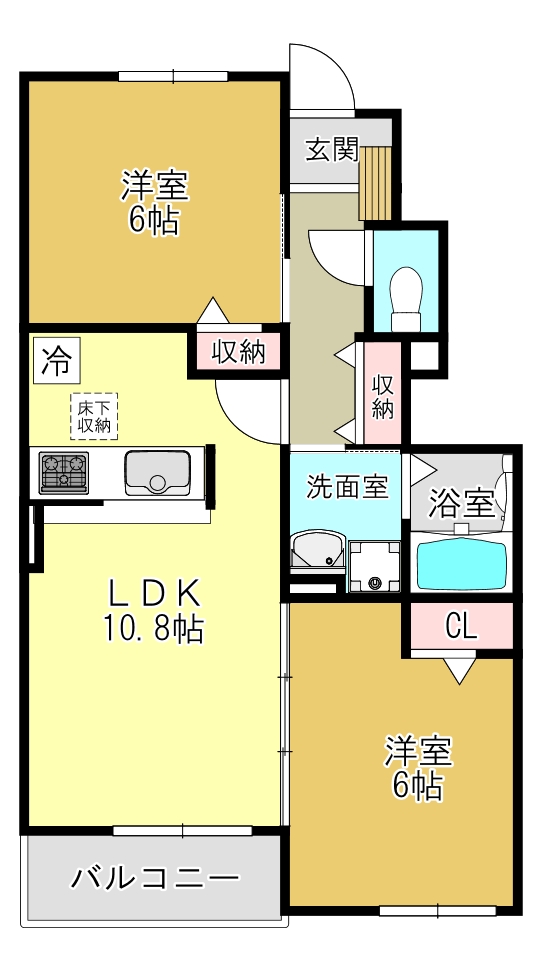 プライムコートＢの間取り