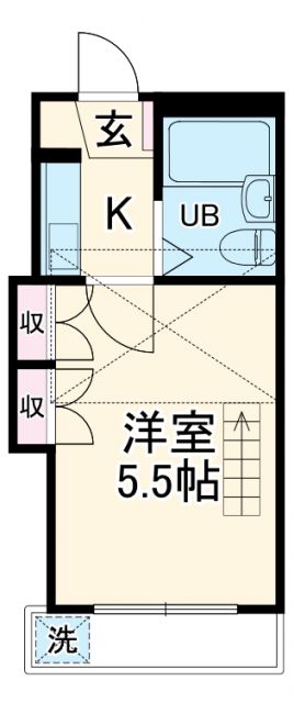 【豊橋市東田町のアパートの間取り】