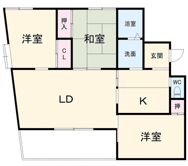 豊橋市花田町のマンションの間取り