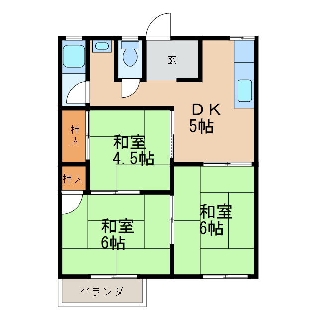 第1トキワコーポの間取り