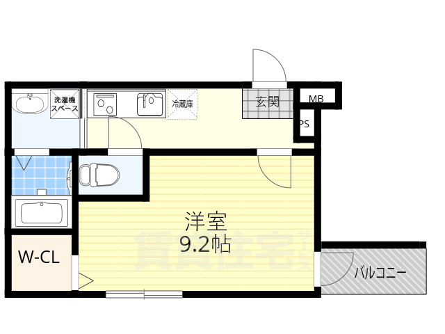 茨木市宮元町のアパートの間取り