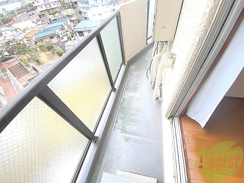 【神戸市垂水区五色山のマンションのバルコニー】