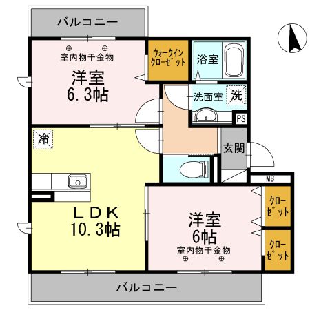 東京都板橋区徳丸７（アパート）の賃貸物件の間取り