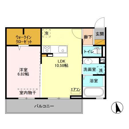 市原市ちはら台東のアパートの間取り