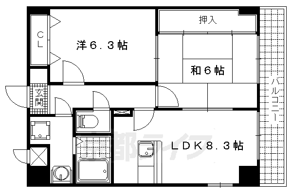 コスモスフローラ醍醐の間取り