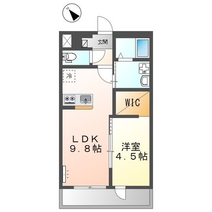 守山市古高町のアパートの間取り