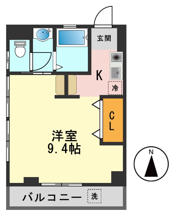 上野ハイツゼロ賃貸の間取り