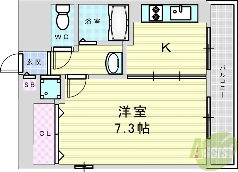 アライブ千里丘の間取り