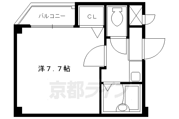 京都市中京区壬生下溝町のマンションの間取り