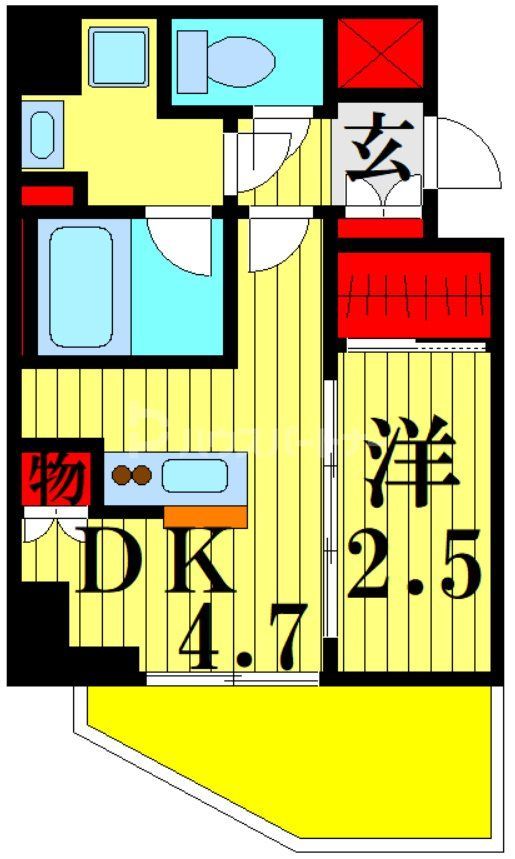 足立区梅田のマンションの間取り