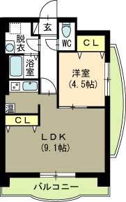 レジュイール東中通の間取り