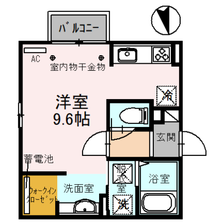 富山市塚原のアパートの間取り