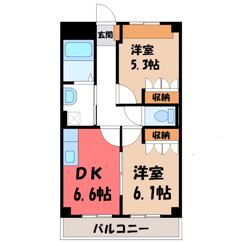 コンフォール Kの間取り