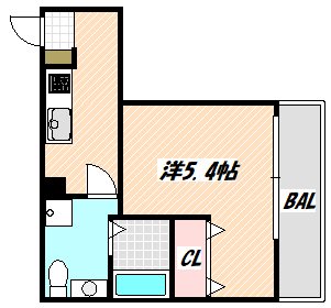 市川市中山のアパートの間取り