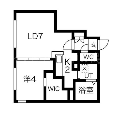 札幌市白石区菊水六条のマンションの間取り