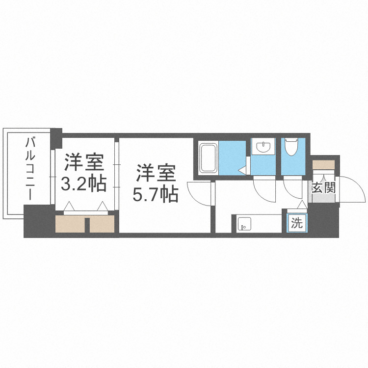 S-RESIDENCE日本橋Qualierの間取り