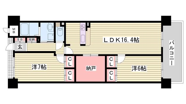 キャッスルコート東雲の間取り