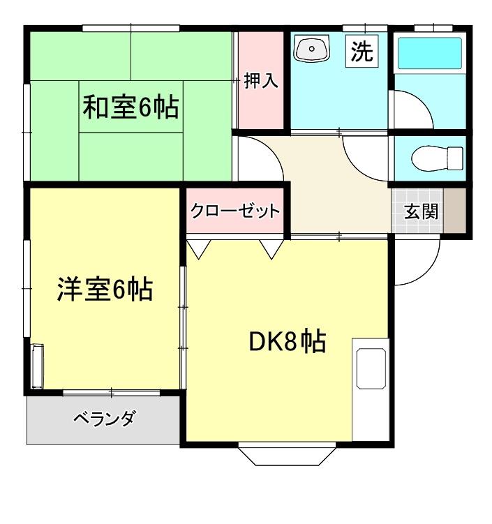 ハイツプルメリアの間取り