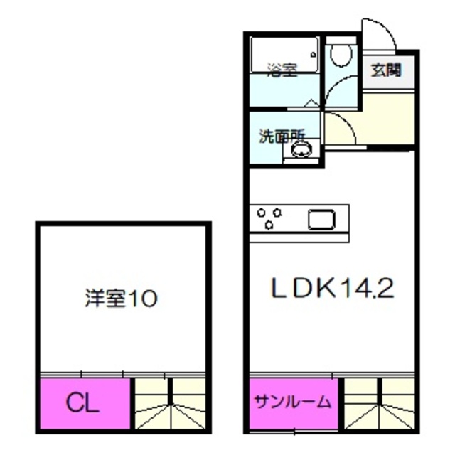 メゾネットSakuraの間取り