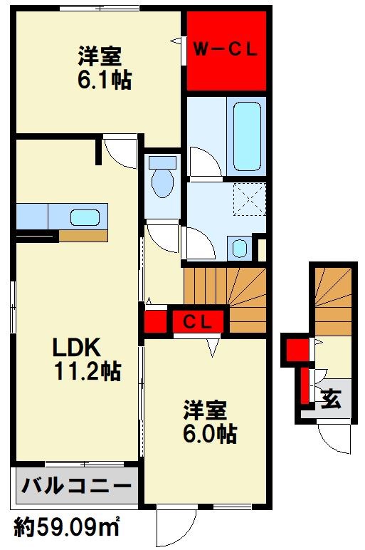 ボスカート　Ｂ．IIIの間取り