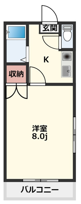 徳島市明神町のマンションの間取り