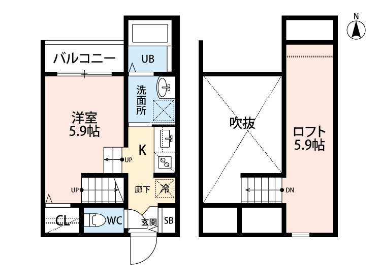 熊本市中央区国府のアパートの間取り