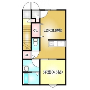 新居浜市下泉町のアパートの間取り