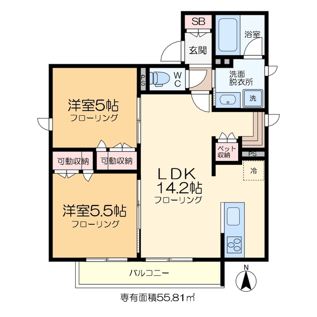 （仮称）東堀切1丁目メゾンの間取り