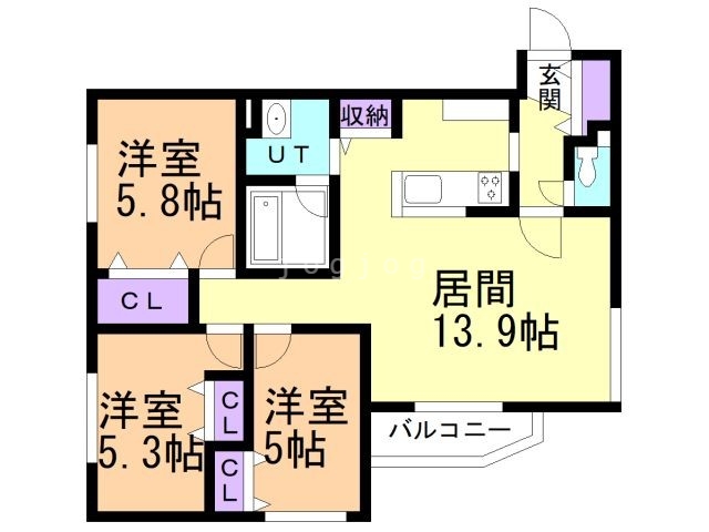 （仮称）本通１５丁目南ＭＳの間取り