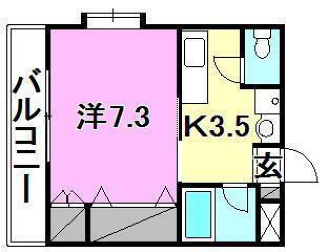 松山市木屋町のマンションの間取り