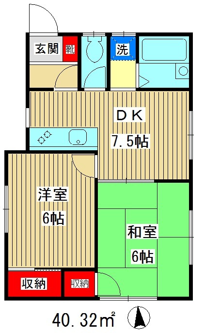 【板橋区中台のアパートの間取り】