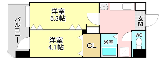 【北九州市戸畑区幸町のマンションの間取り】