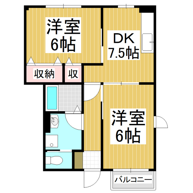 大町市大町のアパートの間取り