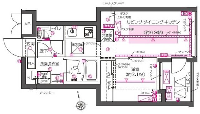 ズーム西早稲田の間取り