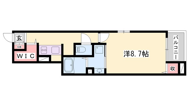 メゾン　グレーヌ王子町Iの間取り