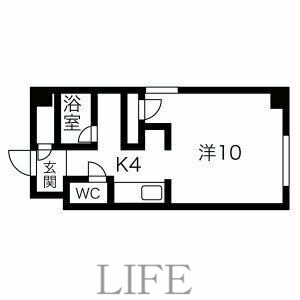 札幌市清田区清田三条のマンションの間取り