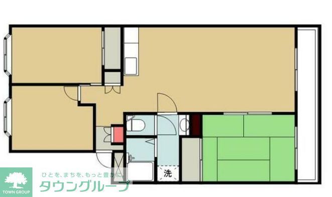 【平塚市浅間町のマンションの間取り】