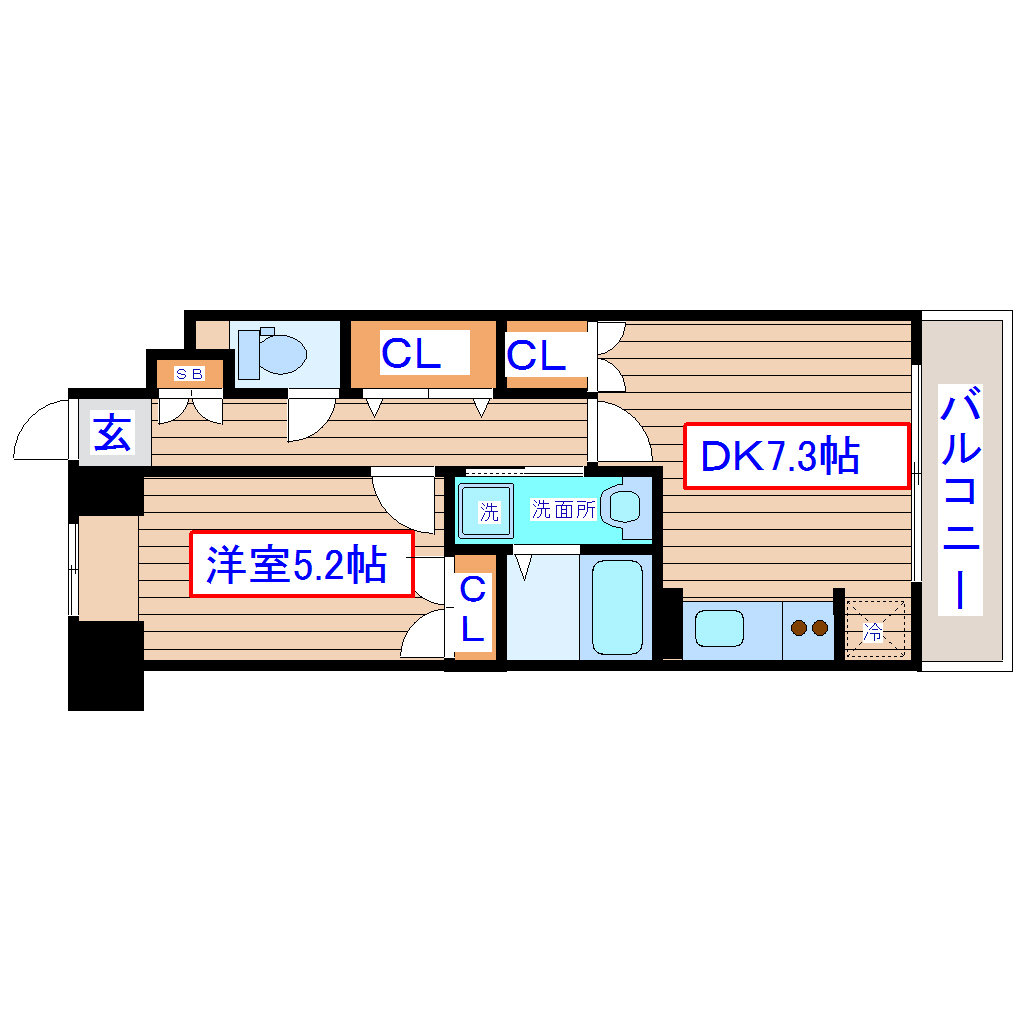 グランカーサ仙台五橋の間取り