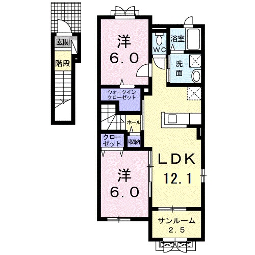 クレメンティア　Ｂの間取り