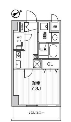 横浜市磯子区磯子のマンションの間取り