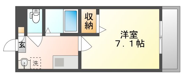 岡山市北区北長瀬表町のアパートの間取り