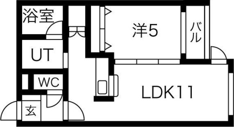 札幌市白石区本郷通のマンションの間取り