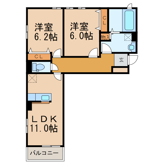 Mount明　Iの間取り