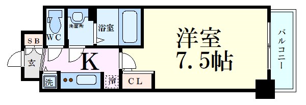 吹田市江の木町のマンションの間取り