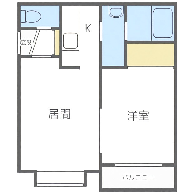 札幌市清田区平岡十条のマンションの間取り